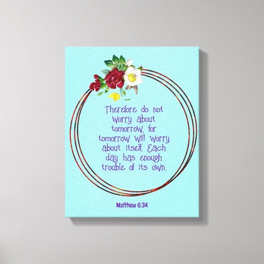 Toile Mathew 6: 24 | Citations bibliques motivationnelle (Recto)