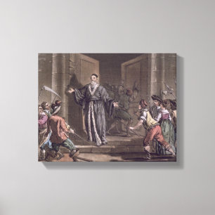 Toile Mathieu Mole (1584-1656) harangued by the people,