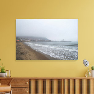 Toile Matin Brumeux sur la plage de South Bay, Scarborou
