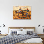 Toile Matin, Couple de paysans par Vincent van Gogh (Insitu(Chambre))