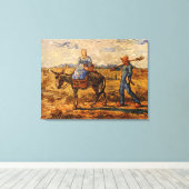 Toile Matin, Couple de paysans par Vincent van Gogh (Insitu (Plancher de Bois))