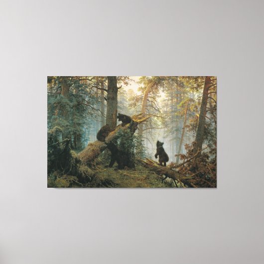 Toile Matin dans une forêt de pins (Recto)