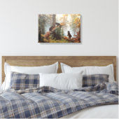 Toile Matin dans une forêt de pins beaux-arts (Insitu(Chambre))
