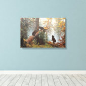 Toile Matin dans une forêt de pins beaux-arts (Insitu (Plancher de Bois))