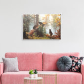 Toile Matin dans une forêt de pins beaux-arts (Insitu(Salon))