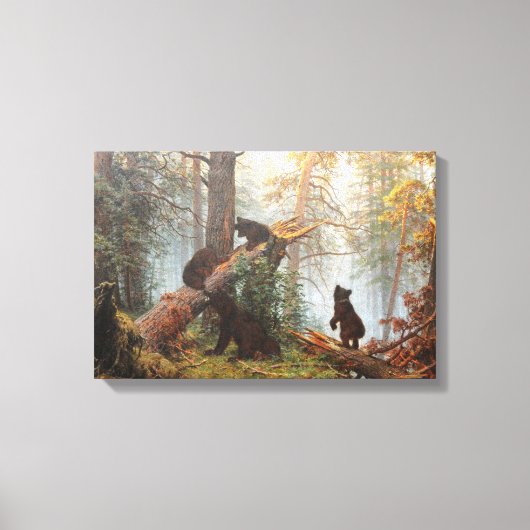 Toile Matin dans une forêt de pins beaux-arts (Recto)