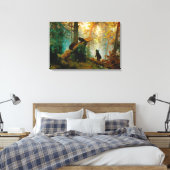 Toile Matin dans une pinède Ours avec des oursons Chichk (Insitu(Chambre))