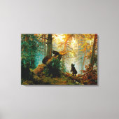 Toile Matin dans une pinède Ours avec des oursons Chichk (Recto)