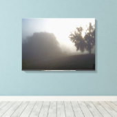 Toile matinée brumeuse juste avant le lever du soleil (Insitu (Plancher de Bois))