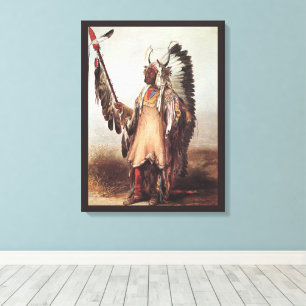 Toile Mato-Tope, Un chef Mandan Portrait par Karl Bodmer