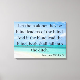 Toile Matthieu 15:14 Bible Verse KJV Pic Wall Art