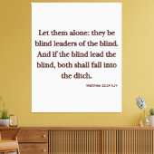 Toile Matthieu 15:14 Bible Verse KJV Wall Art (Insitu(Salon))