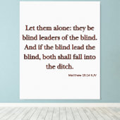Toile Matthieu 15:14 Bible Verse KJV Wall Art (Insitu (Plancher de Bois))