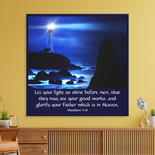 Toile Matthieu 5:16 (Insitu(Salon))