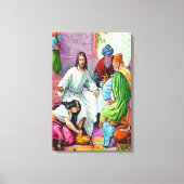 Toile Matthieu 7:36-50 Jésus pardonne les péchés d'une f (Recto)