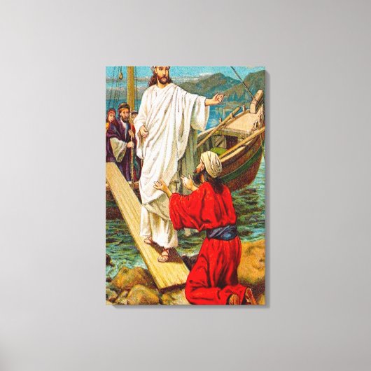 Toile Matthieu 8:28-34 Jeu libre de Demons Canvas (Recto)