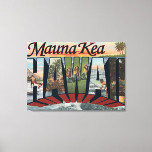 Toile Mauna Kea, Hawaii - Scènes de grandes lettres