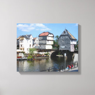 Toile Mauvais Kreuznach, Allemagne Maisons du pont