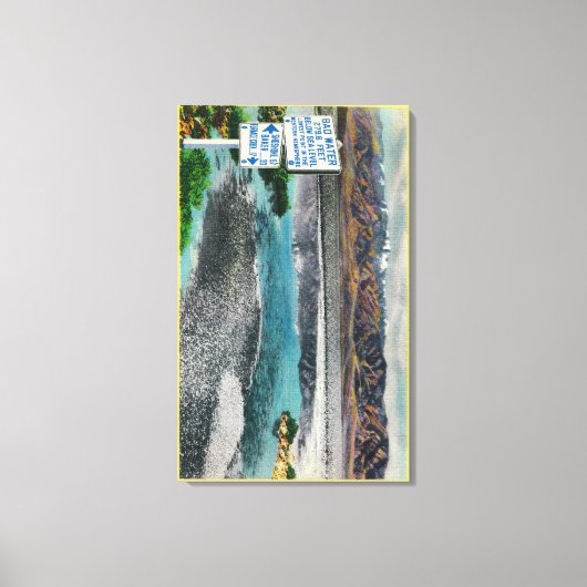 Toile Mauvaise eau au monument national de Death Valley (Recto)