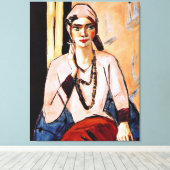 Toile Max Beckmann peinture, Quappi en rose (Insitu (Plancher de Bois))