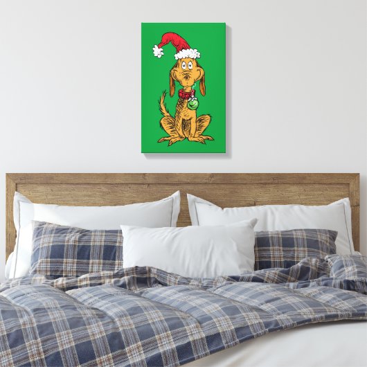 Toile Max the Dog in Santa Hat (Insitu(Chambre))
