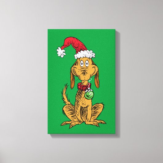 Toile Max the Dog in Santa Hat (Recto)
