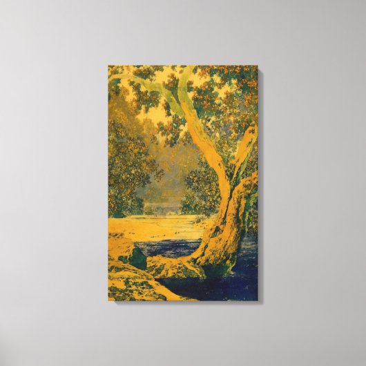 Toile Maxfield Parrish - Étude pour Autumn Brook (Recto)