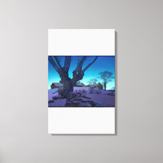 Toile Maxfield Parrish - Hill Top Farm, hiver (Recto)