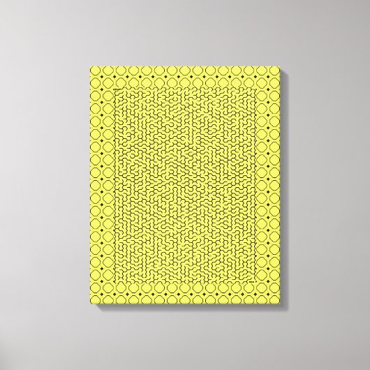 Toile Maze d'hexagone jaune (Recto)