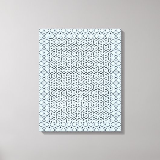 Toile Maze Hexagon bleu (Recto)