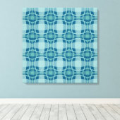 Toile Mazipoodles Square Circle Plaid Baby Blue (Insitu (Plancher de Bois))