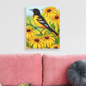 Toile MD State Bird Oriole & Black eyed Susan Flower (Insitu(Salon))