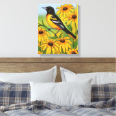 Toile MD State Bird Oriole & Black eyed Susan Flower (Insitu(Chambre))