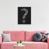 Toile Me marierez-vous typographie noir et blanc (Insitu(Salon))