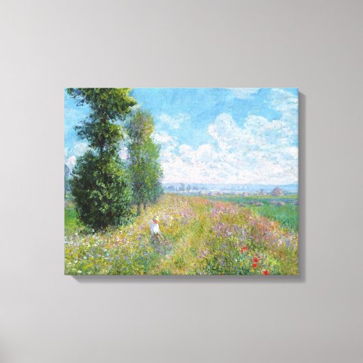 Toile Meadow With Poplars, par Claude Monet (Recto)
