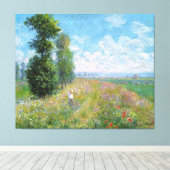 Toile Meadow With Poplars, par Claude Monet (Insitu (Plancher de Bois))