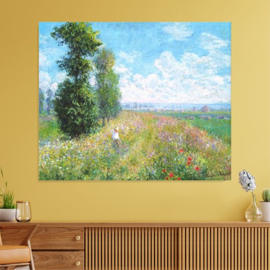 Toile Meadow With Poplars, par Claude Monet (Insitu(Salon))