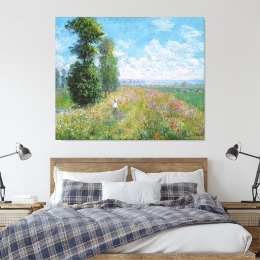 Toile Meadow With Poplars, par Claude Monet (Insitu(Chambre))