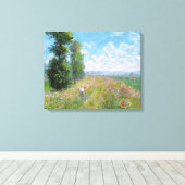Toile Meadow With Poplars, par Claude Monet (Insitu (Plancher de Bois))