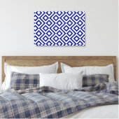 Toile Meander bleu et blanc (Insitu(Chambre))