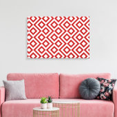 Toile Meander rouge et blanc (Insitu(Salon))