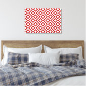 Toile Meander rouge et blanc (Insitu(Chambre))