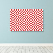 Toile Meander rouge et blanc (Insitu (Plancher de Bois))