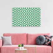 Toile Meander vert et blanc (Insitu(Salon))