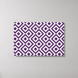 Toile Meandre violet et blanc