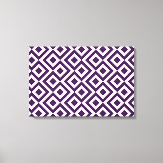 Toile Meandre violet et blanc (Recto)