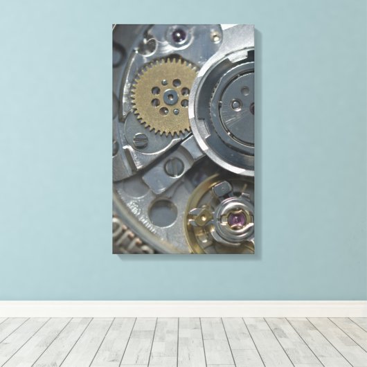 Toile Mécanisme d'horloge (Insitu (Plancher de Bois))