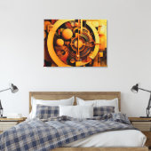 Toile Mécanisme doré abstrait Steampunk (Insitu(Chambre))