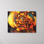Toile Mécanisme Solaire Steampunk Abstrait (Recto)