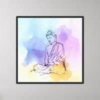 Médaille Bouddha Canvas Mur Art | Zen Home
